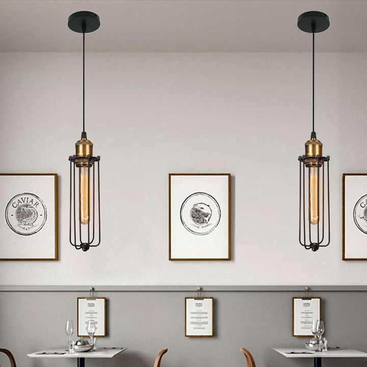 Skanto | Retro industriell hengelampe med metalldeksel