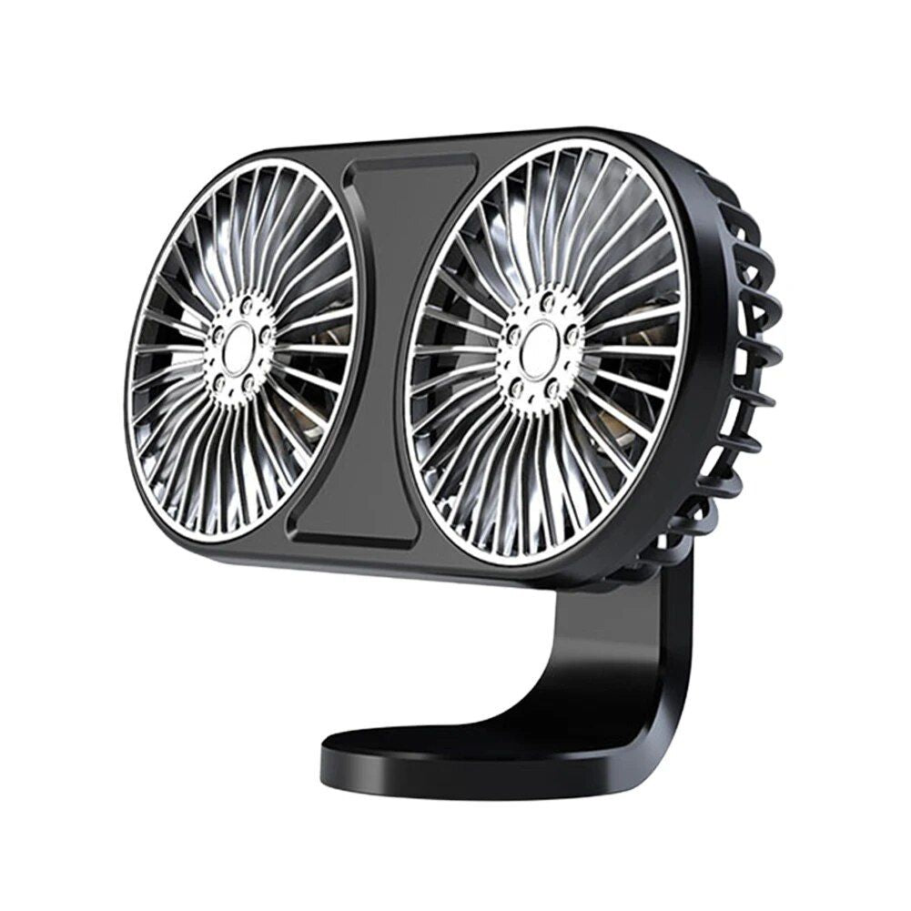 360° Roterende Dual-Head USB Bilvifte med Ambient Belysning | Skanto