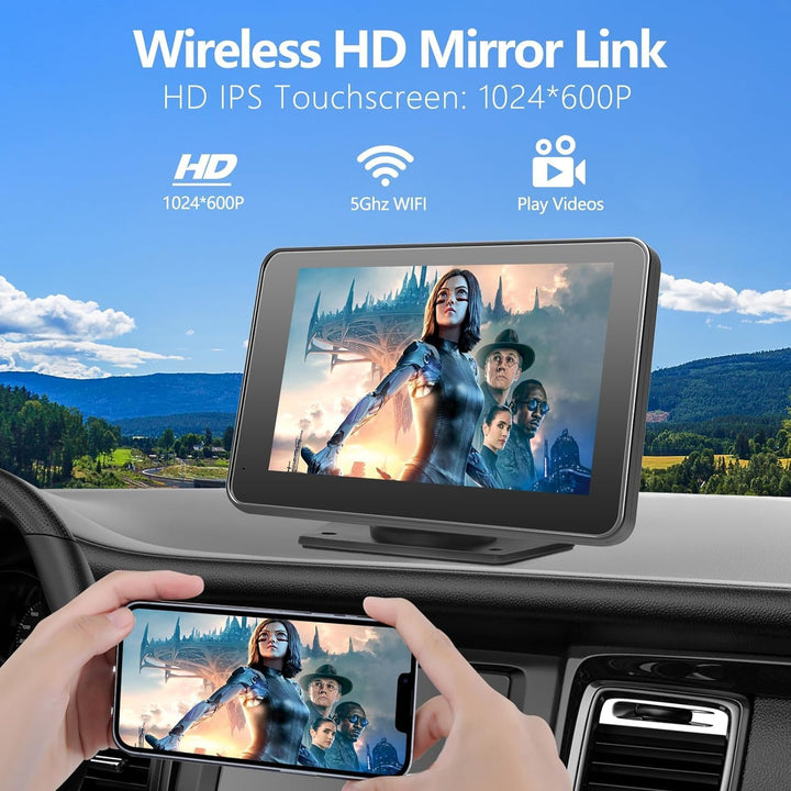 Skanto | Trådløs CarPlay & Android Auto 7" Berøringsskjerm Bilstereo