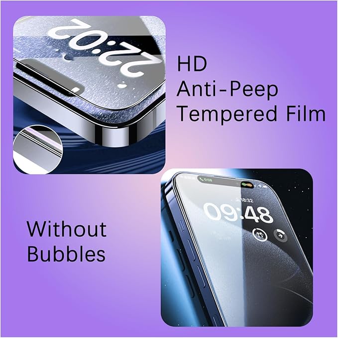Skanto | iShield Personvern – 3-i-1 Personvern Glassfilm for iPhone