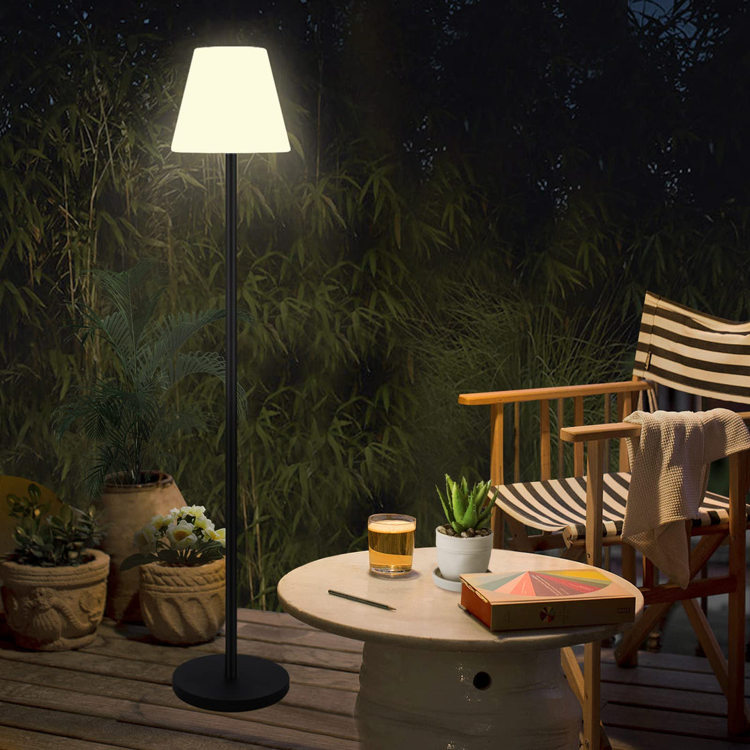 Skanto | Gewiny Solenergidrevet Utendørs Gulvlampe - Dimbar Led, Vanntett, Trådløs For Patio & Hage