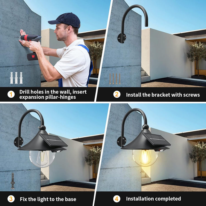 Frendorf | Solbevegelse Barn Vegglamper med 3 Moduser & Gåsehalsdesign (2 Pakke) – Halden