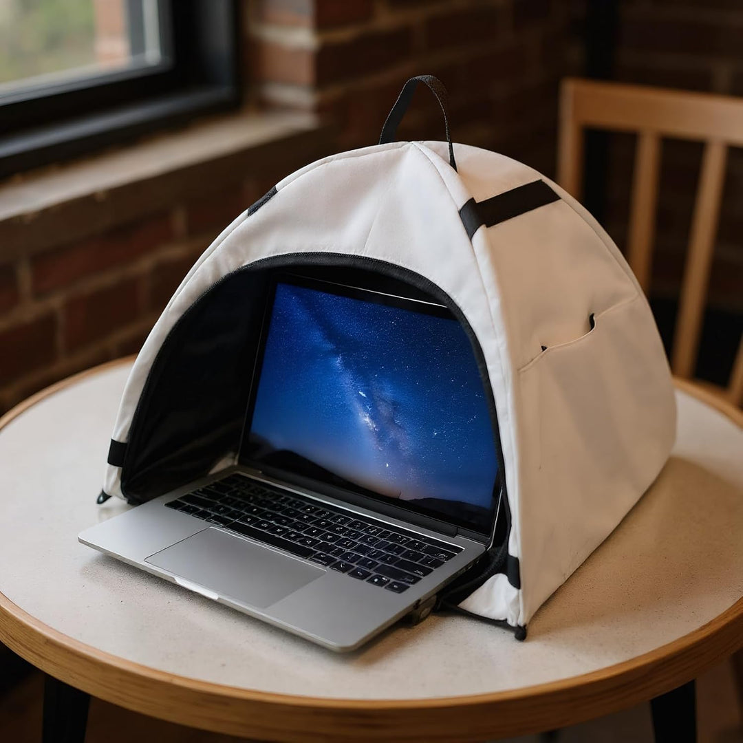 Frendorf | Laptop Solskjerm – Sammenleggbar Blendredd Privattelt for 13–16" Enheter – Travory