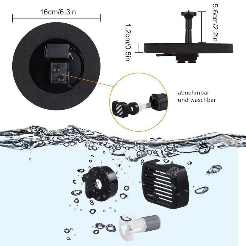 Skanto | Solenergi Fontene Pumpe WaterSoft – For Dam, Fuglbad eller Hagedekorasjon