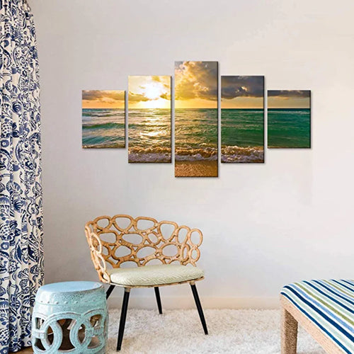 5 Pcs Sunset Seascape Painting | Skanto