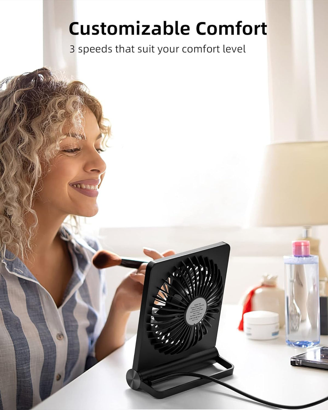 Ultra Quiet Small Desk Fan | Skanto
