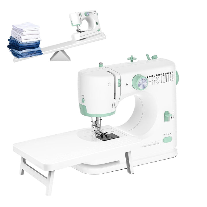 Skanto | Bærbar symaskin med 12 sting og forlengelsesbord – StitchPro