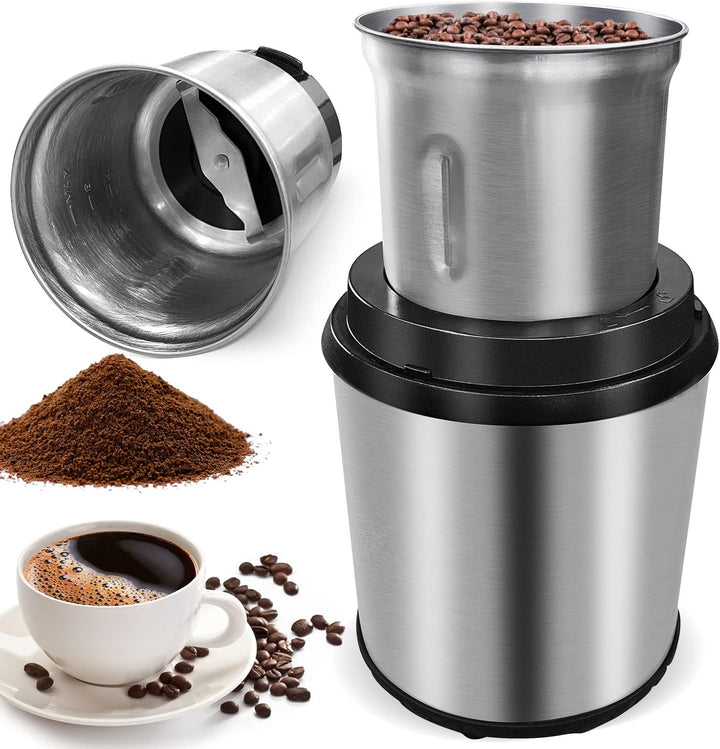 Skanto | Elektrisk kaffekverner og krydderkverner med avtagbar kopp – BrewMate