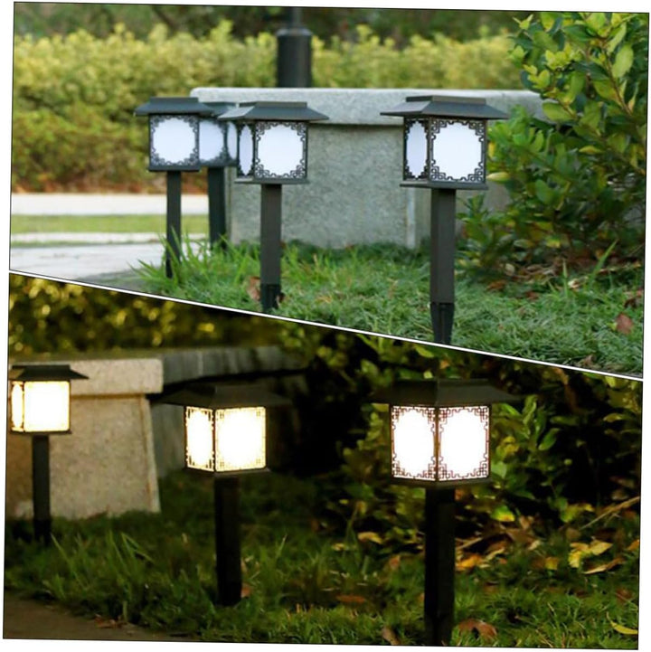 Skanto | Solar LED Hage Lampe – Stor Firkantet Lampe med Varmt Lys og Dobbelt Bruk