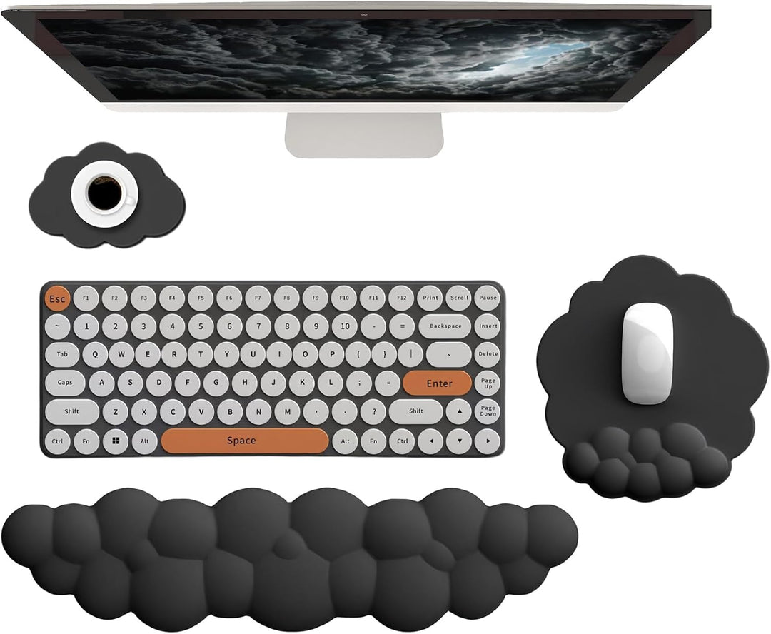 Frendorf | Skyformet Ergonomisk Håndleddstøtte Sett med Musematte & Underlag – Zeyora