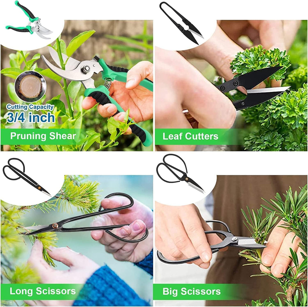 Frendorf | 24-delt Bonsai Tree Care Set med verktøy i høykarbonstål og PU-lærveske – Sevora
