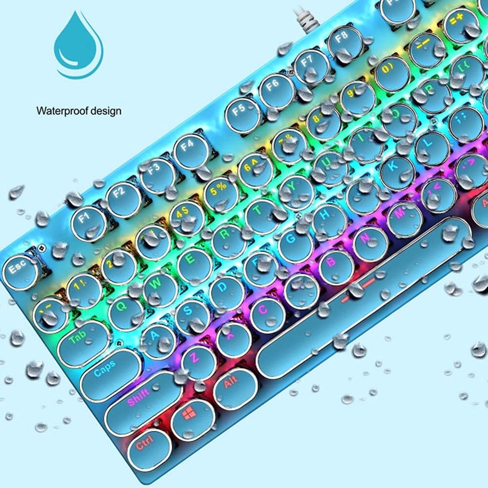 Skanto | 87-Tast Mekanisk Gaming Tastatur RGB Bakgrunnsbelyst Blå Bryter