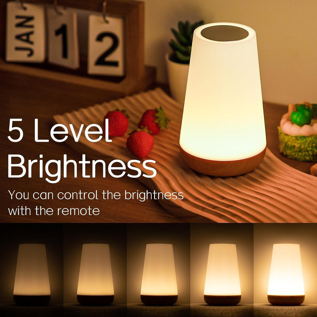 Skanto | Nattbordlampe, LED Berøringsbordlampe, 13 RGB Farger som endres