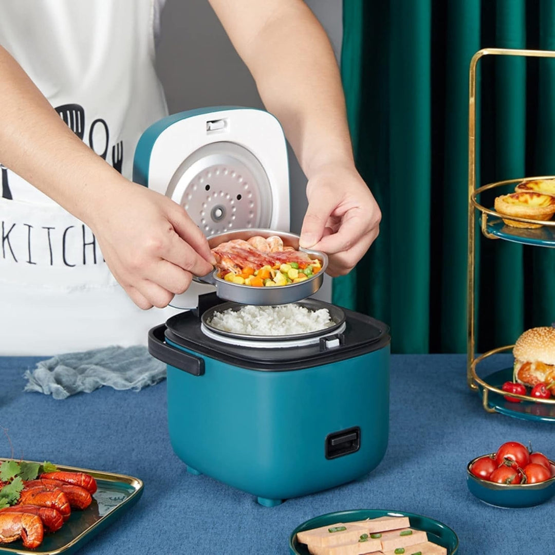 MiniChef 1,2-Liter-Reiskocher – Kompakter Multikocher med Dampffunksjon og Ein-Knopf-Bedienung
