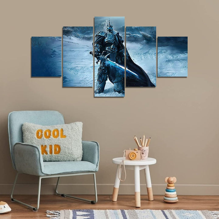 5-delt Lich King lerret veggkunst maleri | Skanto