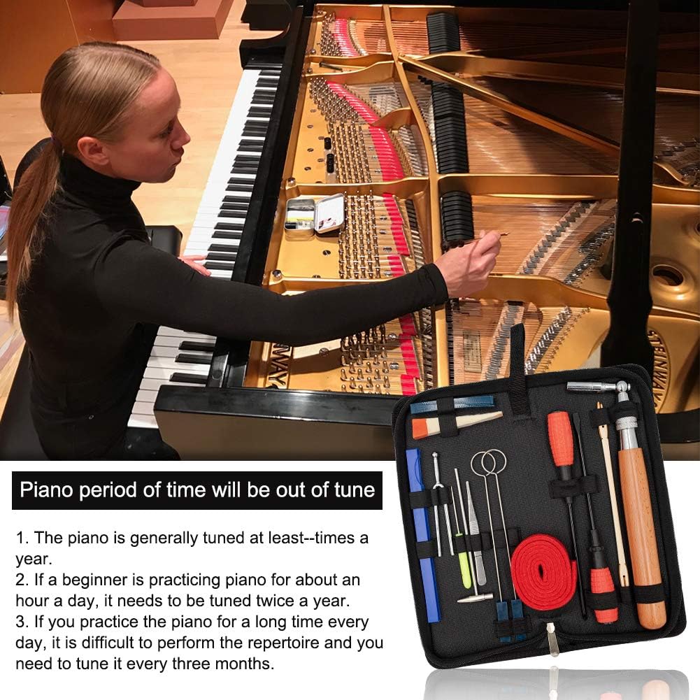 Skanto | Profesjonell 16-delt piano tuning sett med oppbevaringsboks – Arvena
