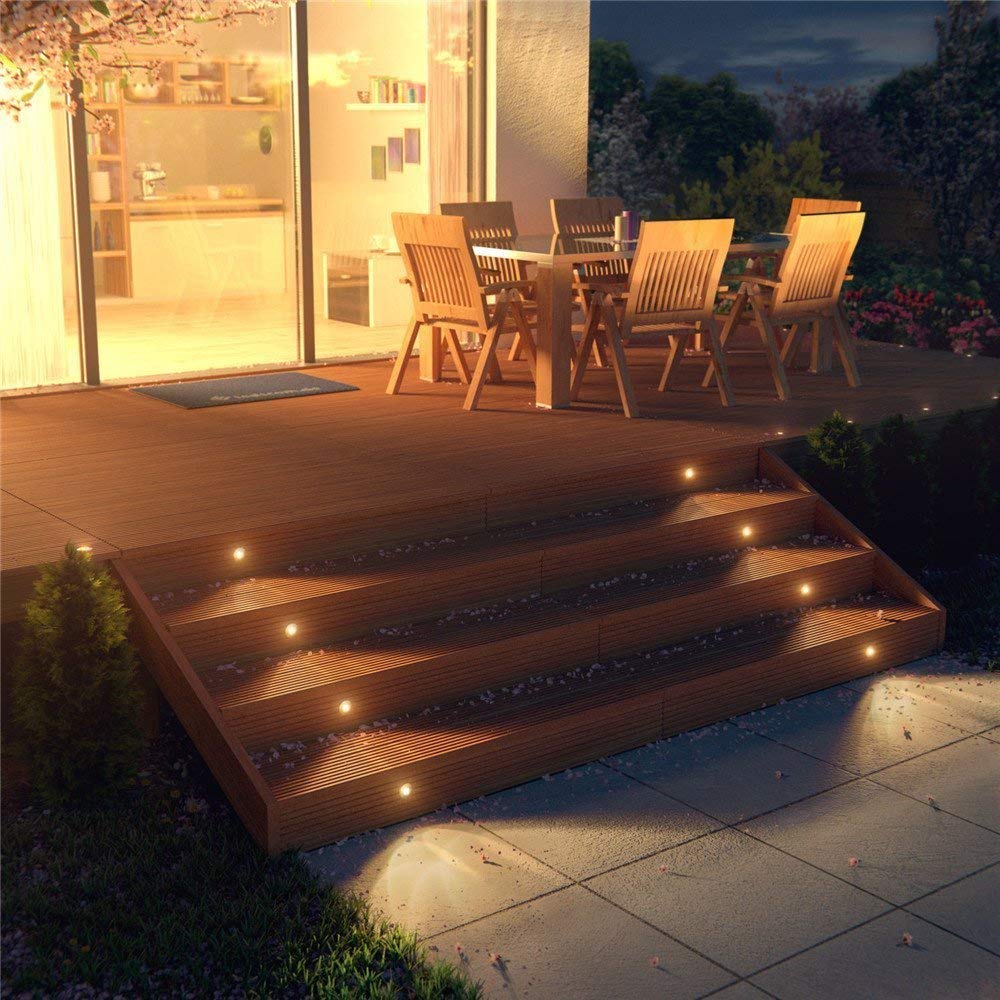 Skanto | Smy Lighting 6-Pack Led Deck Lights, Vanntett Ip67, Varm Hvit, Rustfritt Stål, Lav Spenning
