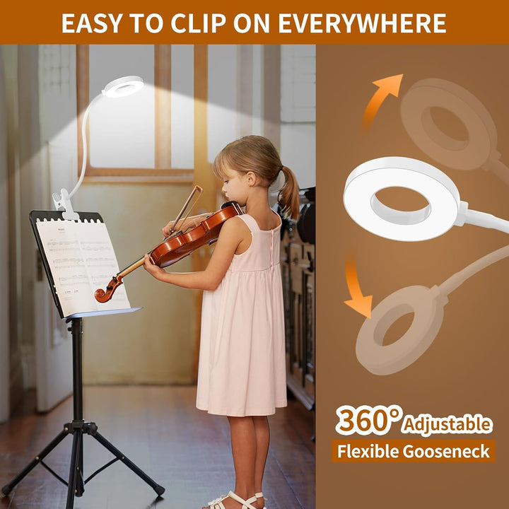 Skanto | 3 Farge Modus LED Skrivebord Klem Lampe med & Fleksibel Gås Nakke – Selvara (1+1 GRATIS)