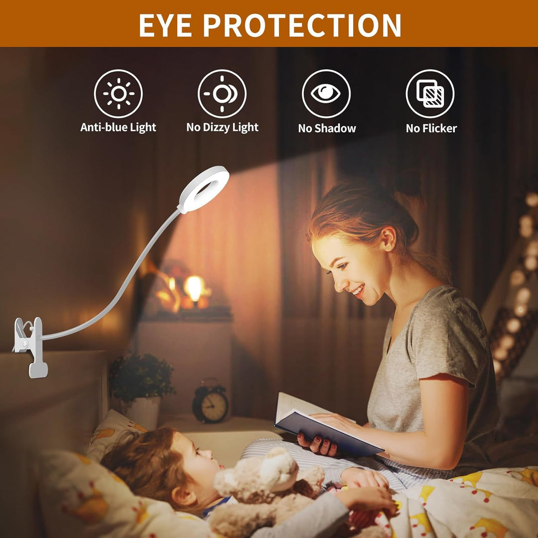 Skanto | 3 Farge Modus LED Skrivebord Klem Lampe med & Fleksibel Gås Nakke – Selvara (1+1 GRATIS)
