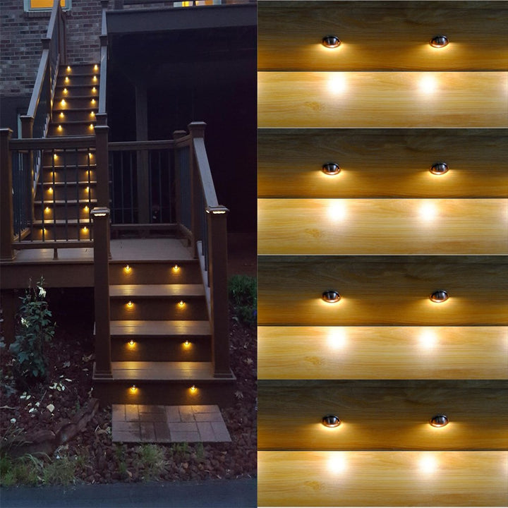 Skanto | Fvtled Pakke med 10 Varmhvite Lavspennings Led Deck Lys for Utendørs Hage- og Sti Belysning