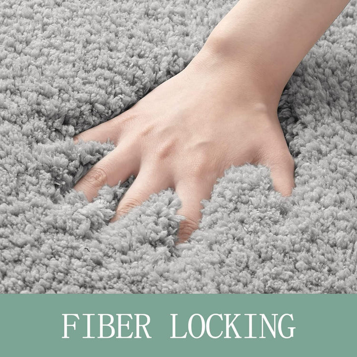 Tykk mikrofiber badematte - Myk, absorberende, sklisikker - Perfekt for bad og soverom | Skanto