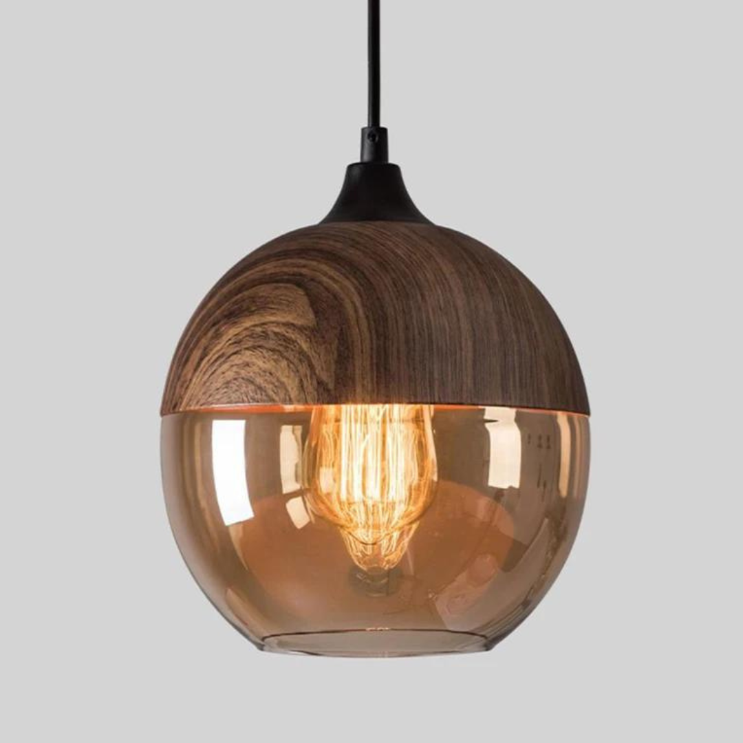 Stilig skandinavisk tre taklampe - NordLuna | Skanto