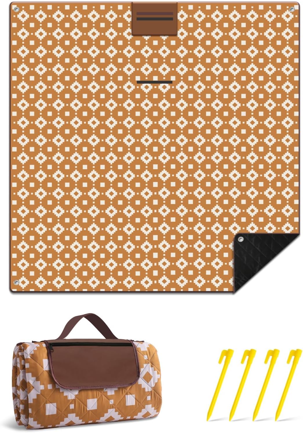 Skanto | Ekstra stor vanntett piknikteppe 200 × 200 cm med 3 lag – MeadowRest