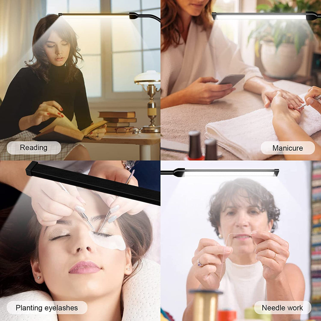 Skanto | Jcotton Justerbar Gåsehals Led Gulvlampe For Vipper Extensions & Makeup - Svart 01