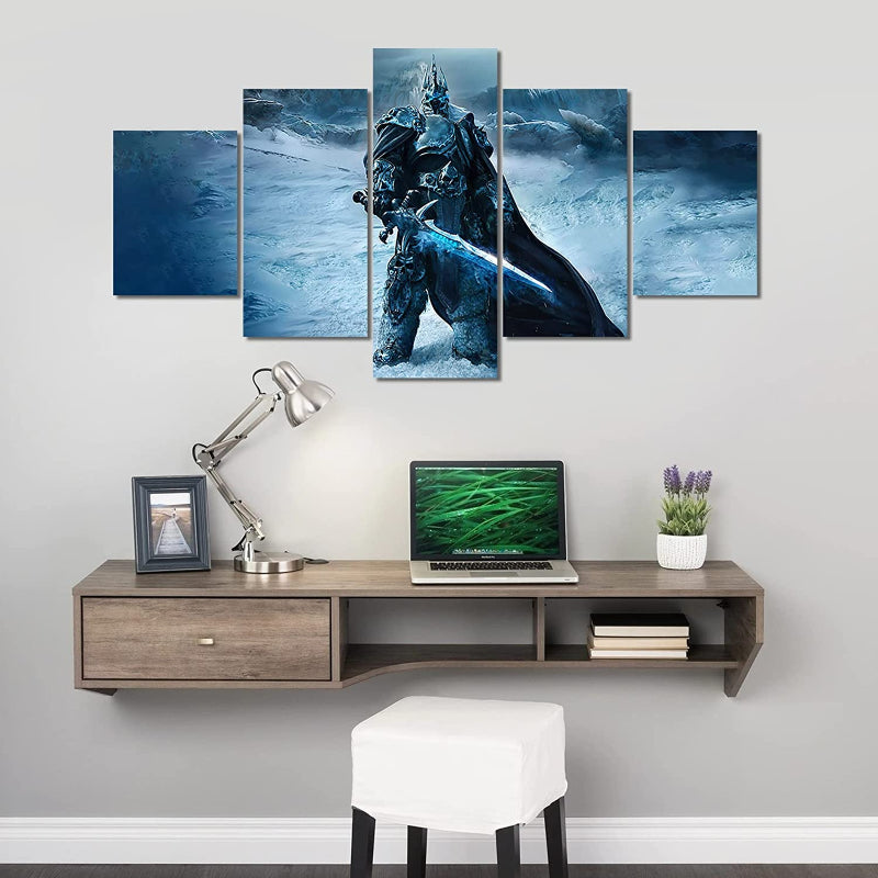 5-delt Lich King lerret veggkunst maleri | Skanto