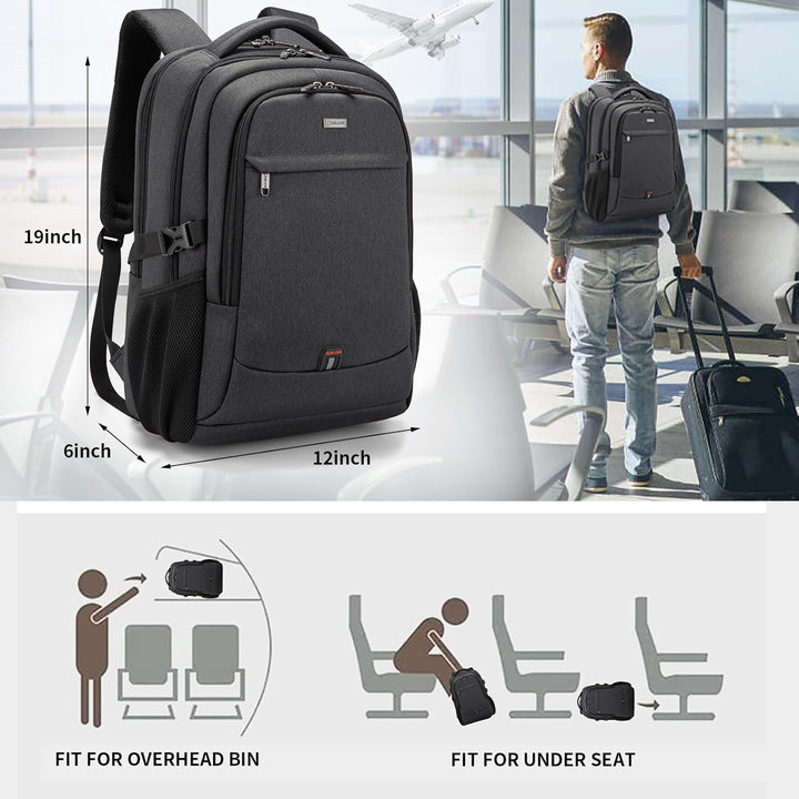 Vanntett reise laptop ryggsekk med USB-port og organisert lagring | Skanto