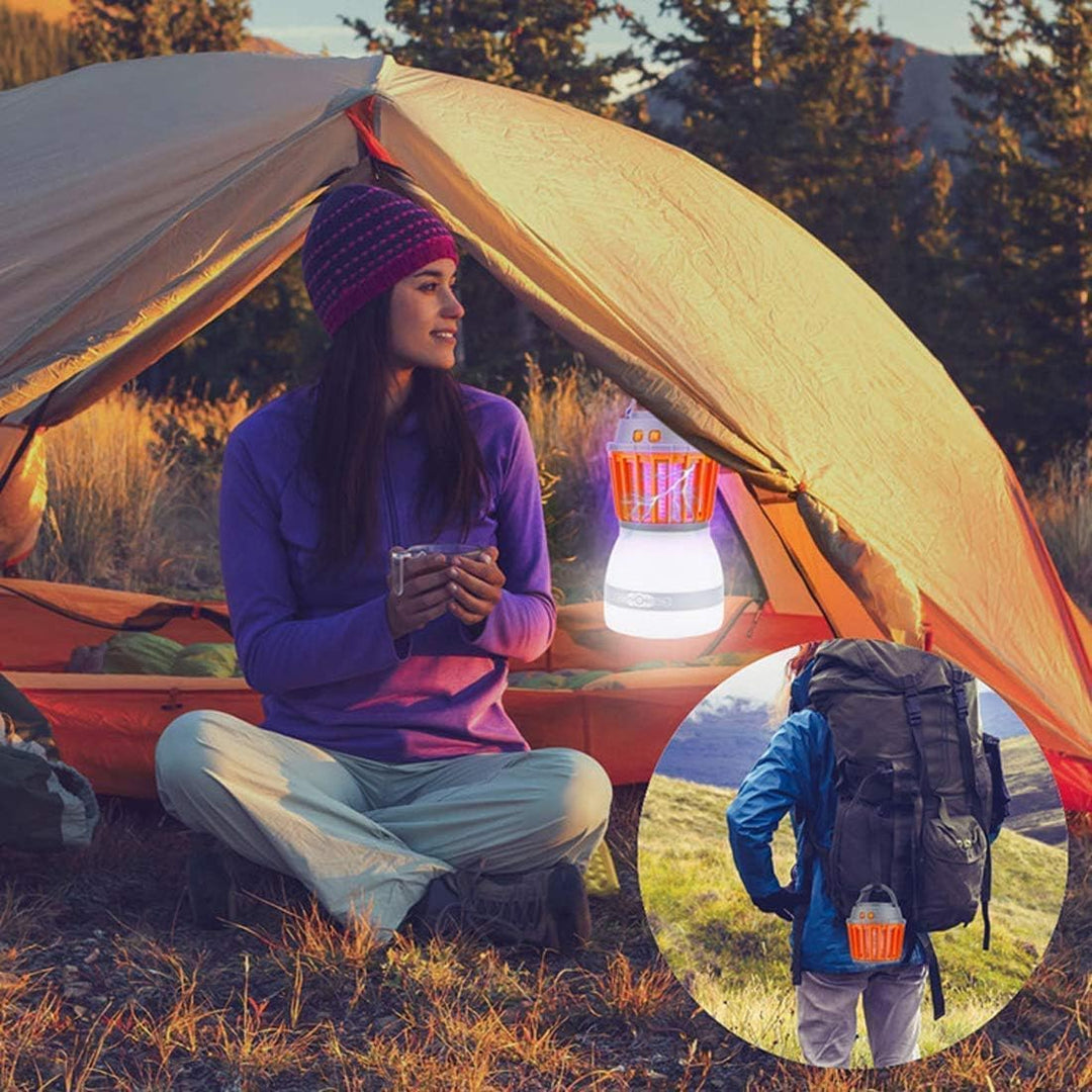Skanto | Solenergi LED Mygglampe med Integrert Lantern – Effektiv Insektbeskyttelse og Belysning for Hage og Camping