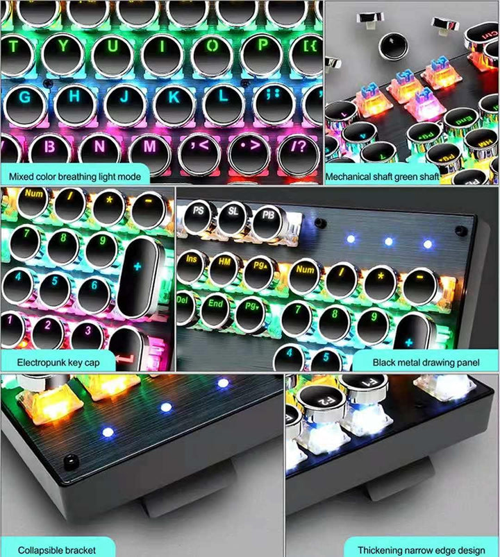 Skanto | 87-Tast Mekanisk Gaming Tastatur RGB Bakgrunnsbelyst Blå Bryter