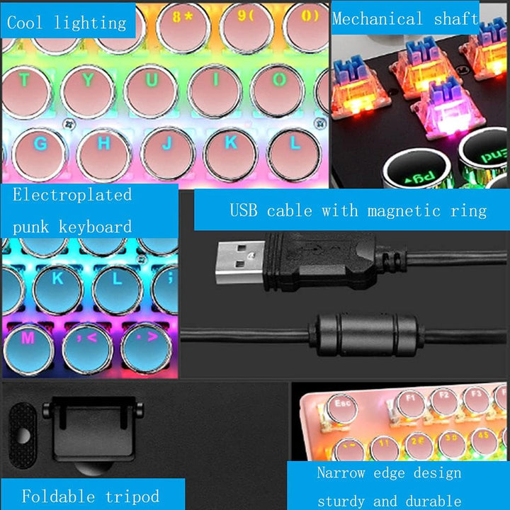 Skanto | 87-Tast Mekanisk Gaming Tastatur RGB Bakgrunnsbelyst Blå Bryter