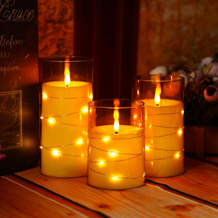Skanto | Lysestake sett med realistisk LED-flamme