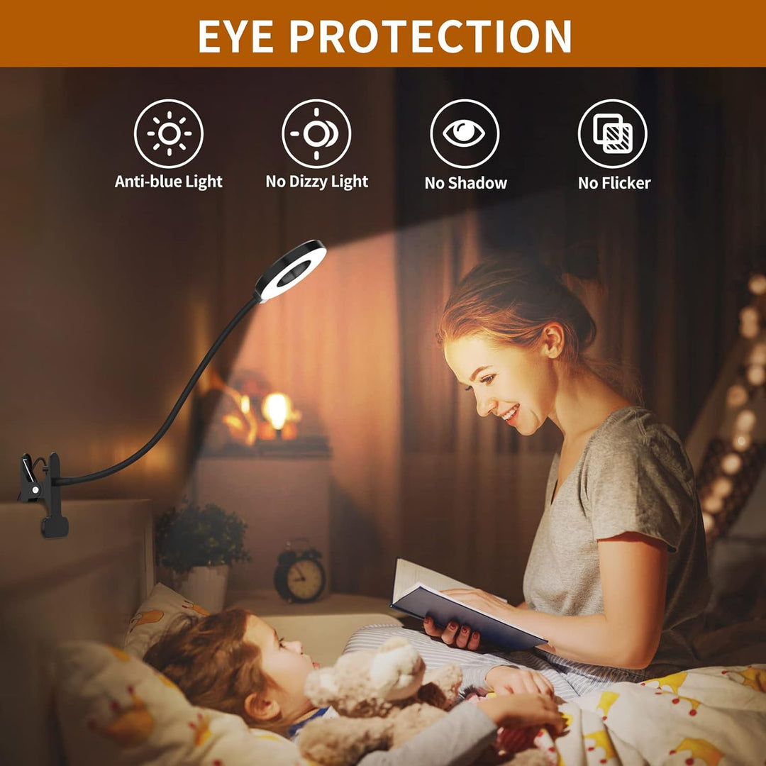 Skanto | 3 Farge Modus LED Skrivebord Klem Lampe med & Fleksibel Gås Nakke – Selvara (1+1 GRATIS)