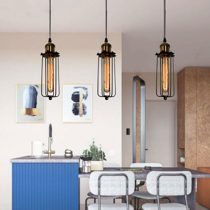 Skanto | Retro industriell hengelampe med metalldeksel