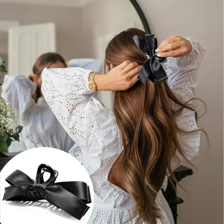 Skanto | Store Hårklipp med Satin Sløyfer