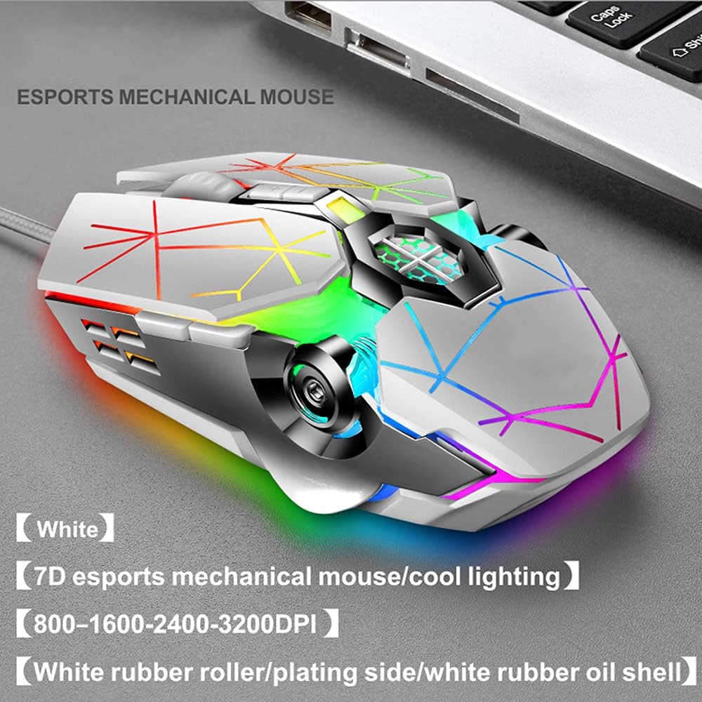 Mechanische Gaming-Tastatur med 87 Tasten, RGB-Hintergrundbeleuchtung og blauen Schaltern