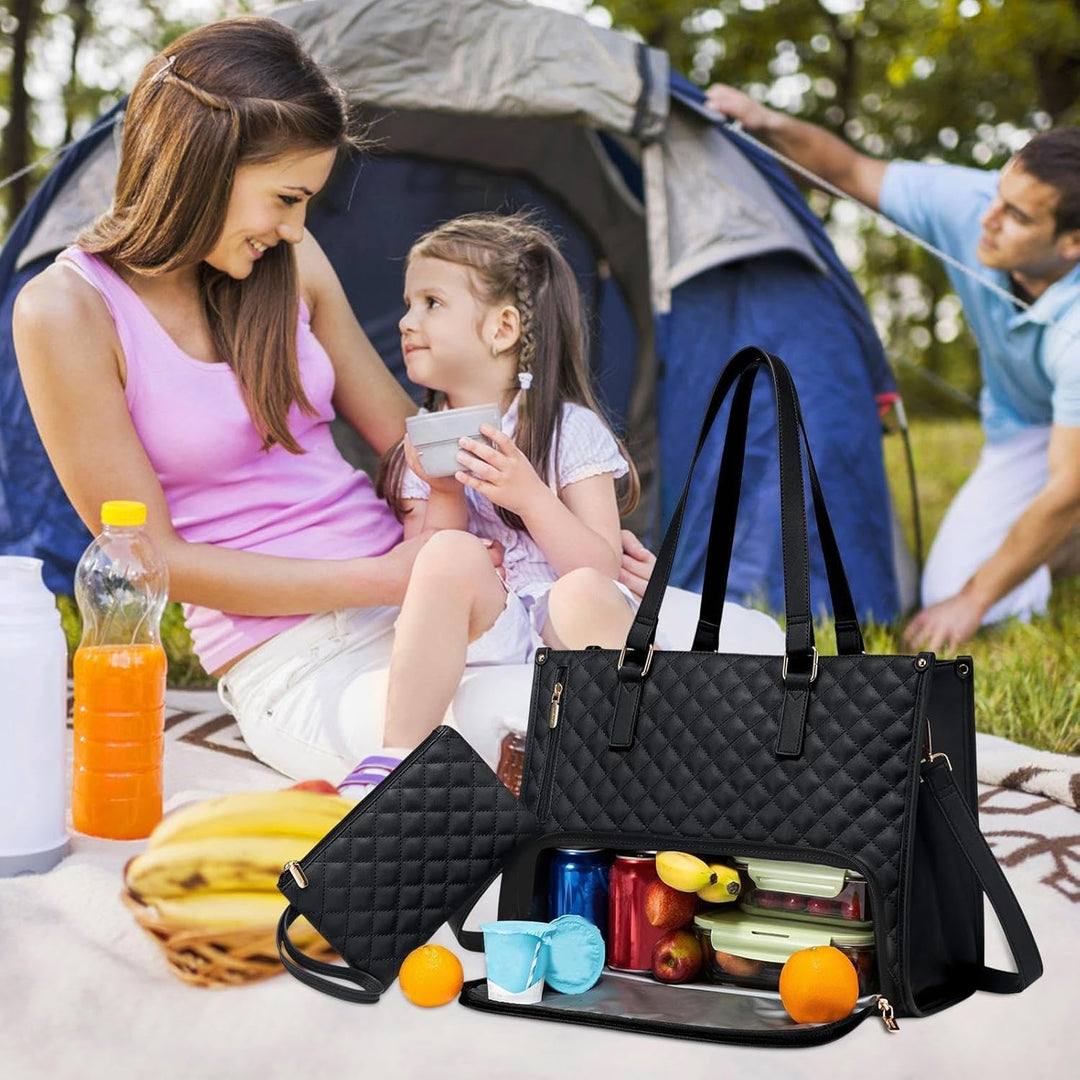 2-i-1 Isolert Lunsj- og Laptop Tote for Arbeid og Reise | Skanto