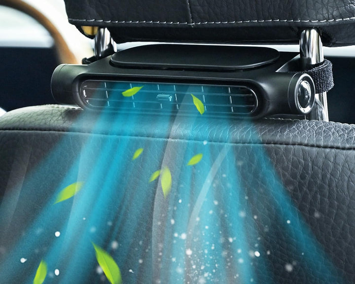 Skanto | 3 Hastigheter USB Bil Kjølevifte & Hodebeinmontering – AutoBreeze (1+1 GRATIS)