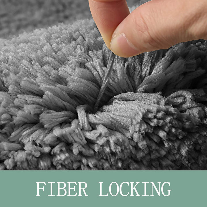 Tykk mikrofiber badematte - Myk, absorberende, sklisikker - Perfekt for bad og soverom | Skanto