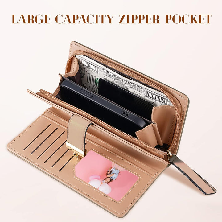 Stilig lærpung for kvinner Skanto