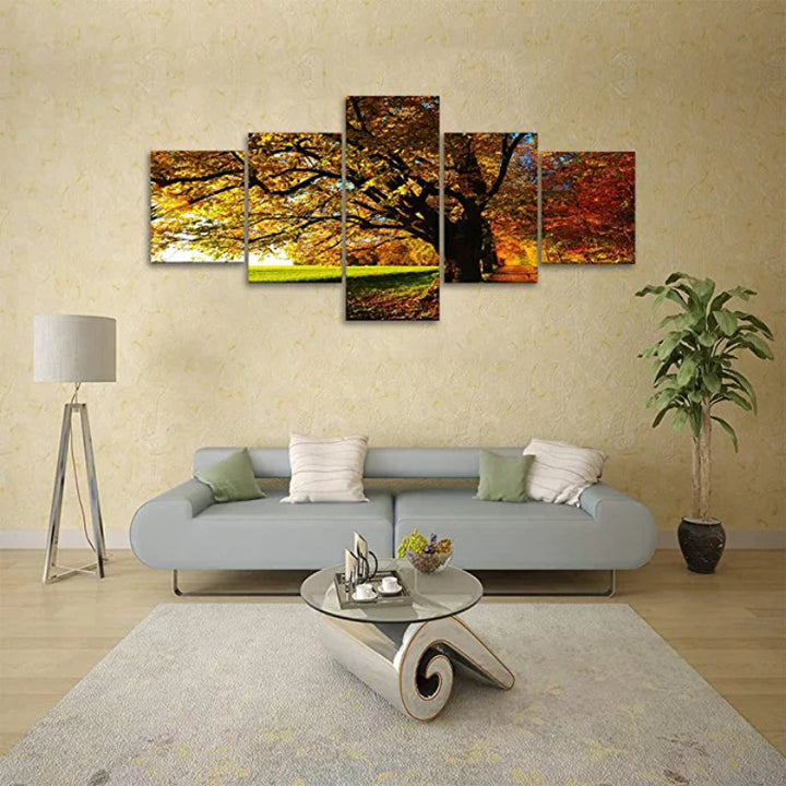 5 stk Høst Stortre Landschaft Kunsttrykk Lerretsmaleri | Skanto