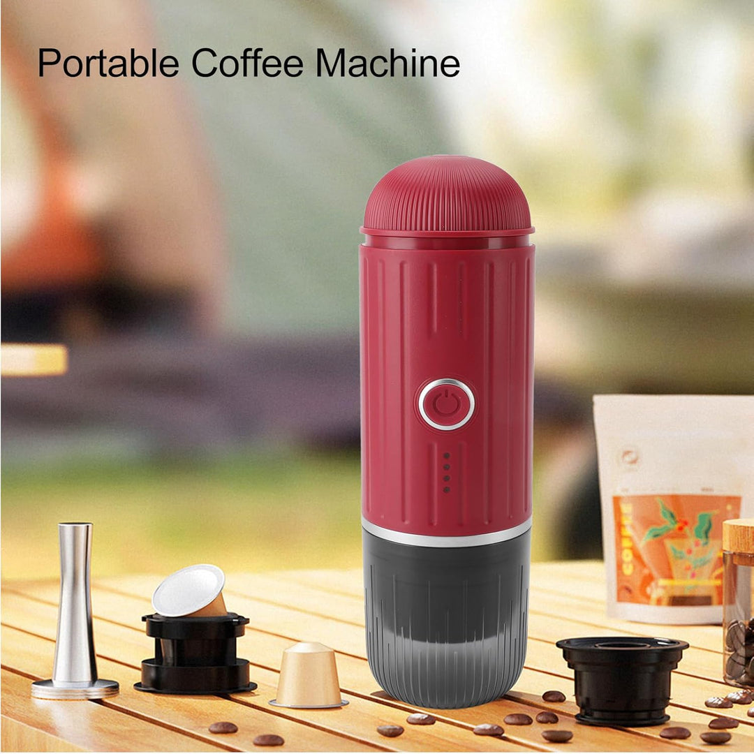 Skanto | Selvmålt bærbar elektrisk espressomaskin med USB-C-lader – Kompatibel med malt kaffe & Nespresso-kapsler