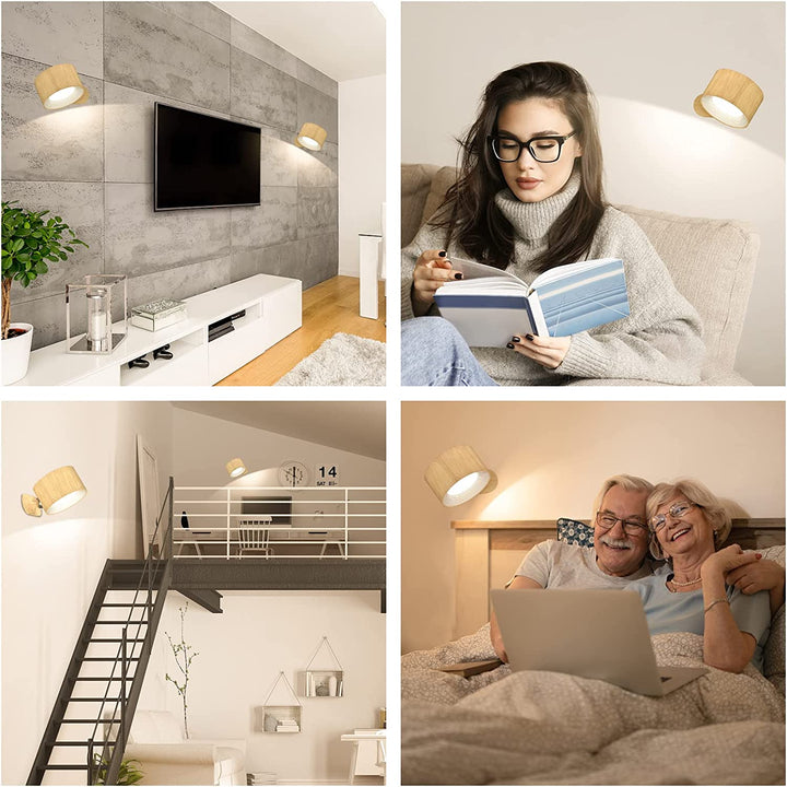Skanto | Eternity Glow – Trådløs LED vegglampe med fjernkontroll og timer