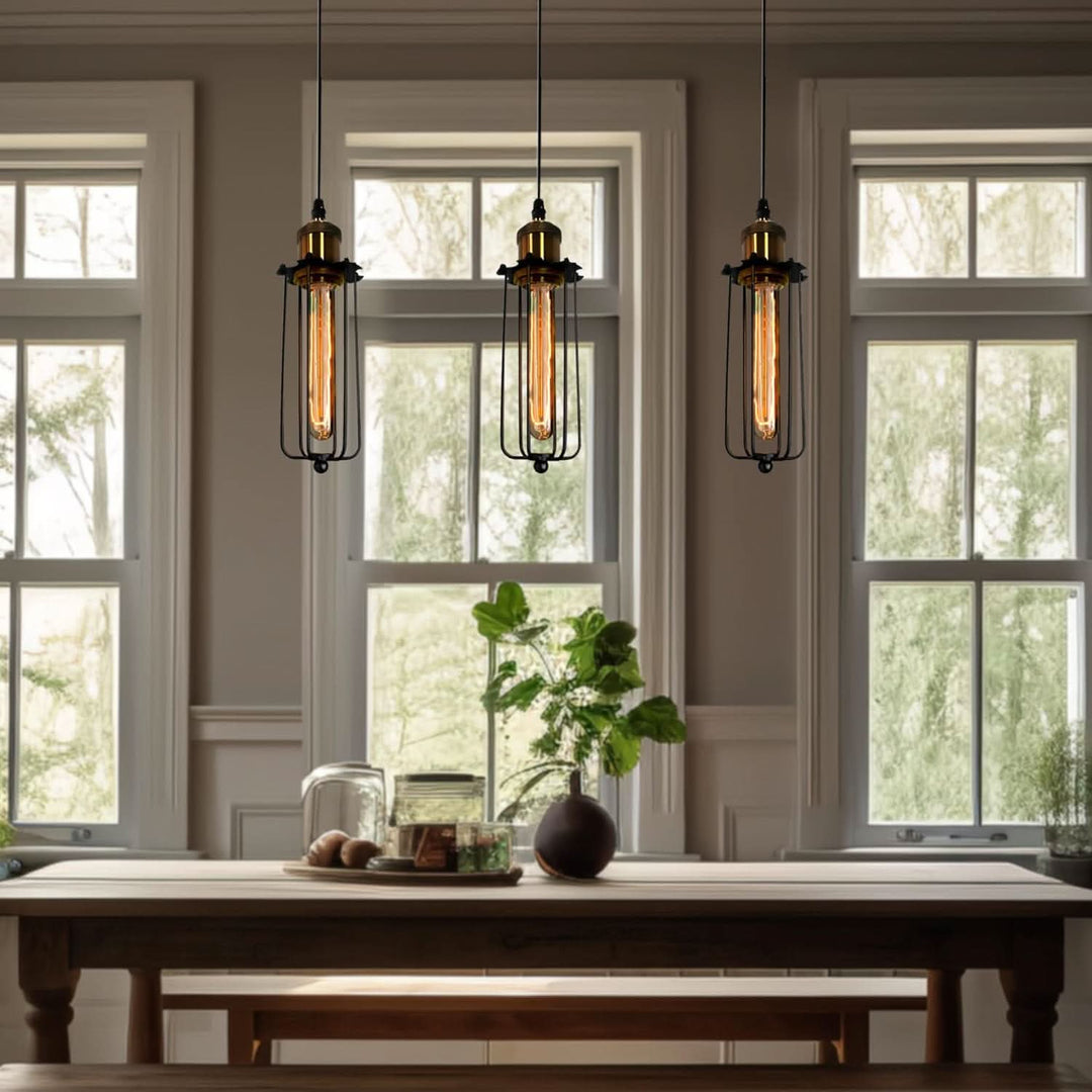 Skanto | Retro industriell hengelampe med metalldeksel