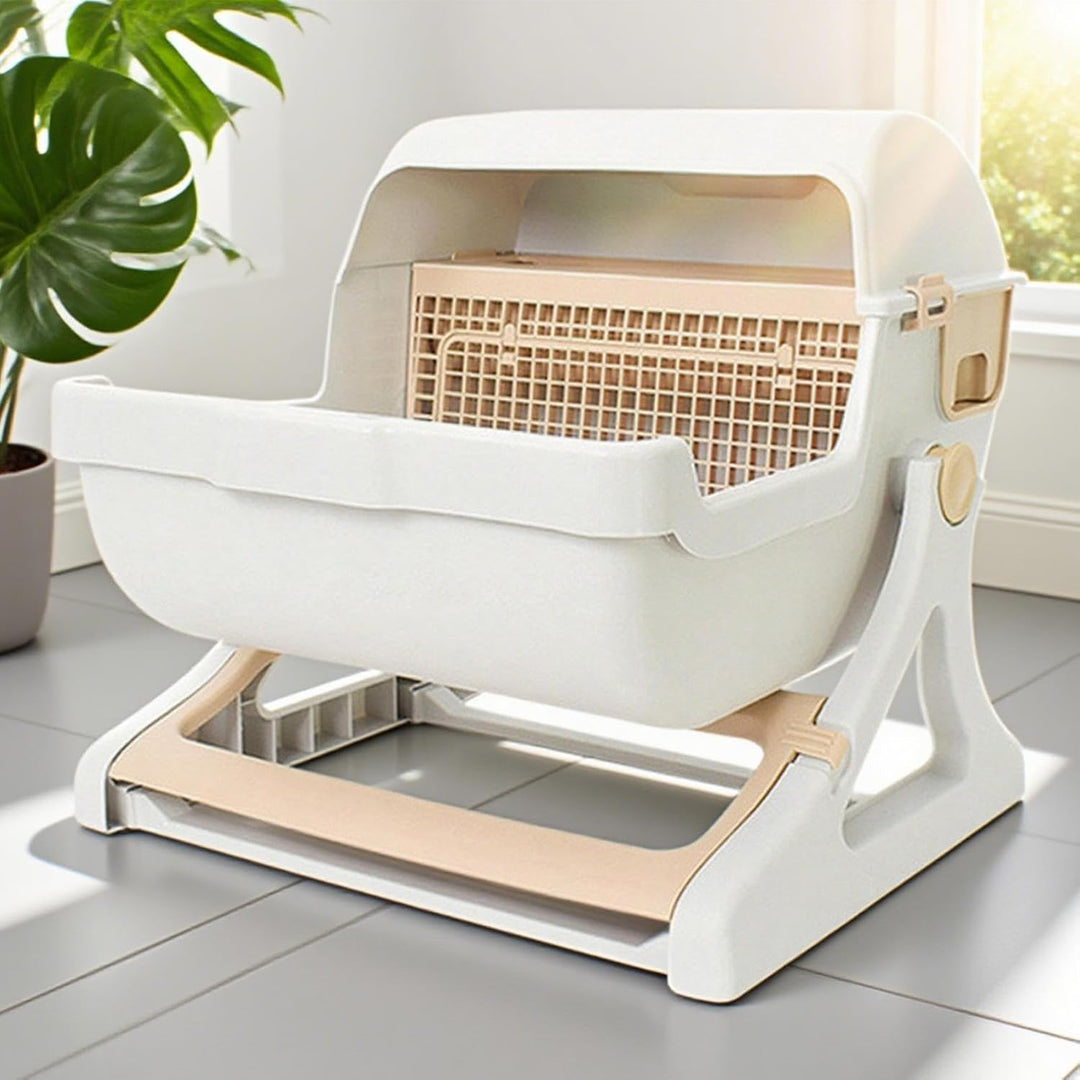 Skanto | Automatisk luktfri kattetoalett med åpen toppdesign – Felvora