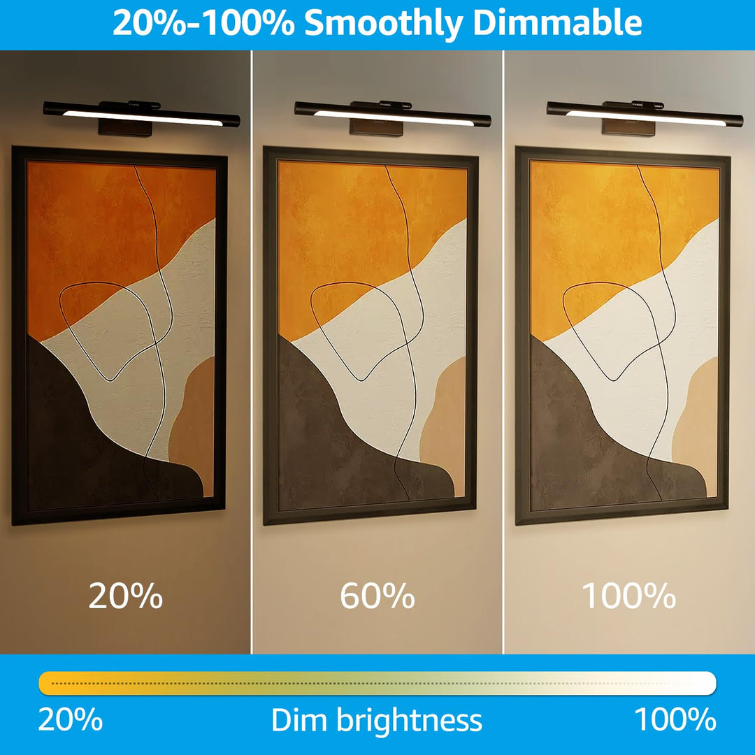 Skanto | Leonlite Dimbar Led Bilderlys, 3Cct, Cri90, Metall, Veggkunst, Svart, Et