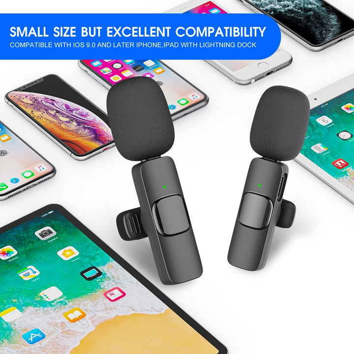 Skanto | 2-Pack Trådløs Mikrofon for iPhone iPad
