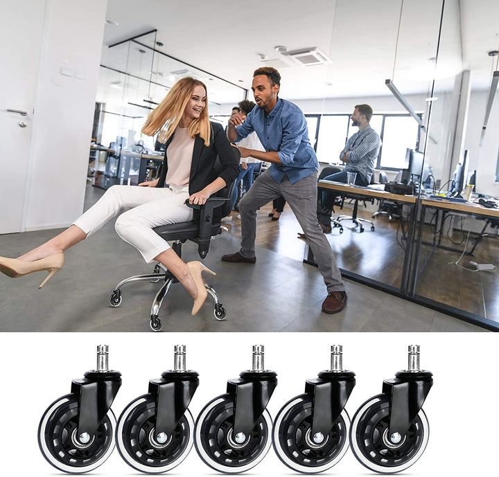 5X Set Hjerte Gulv Rullere Kontorstol Hjul | Skanto